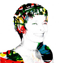 Stylised photograph of Rachel Dight, Creative Director at Swivel Creative, Sydney, Australia.