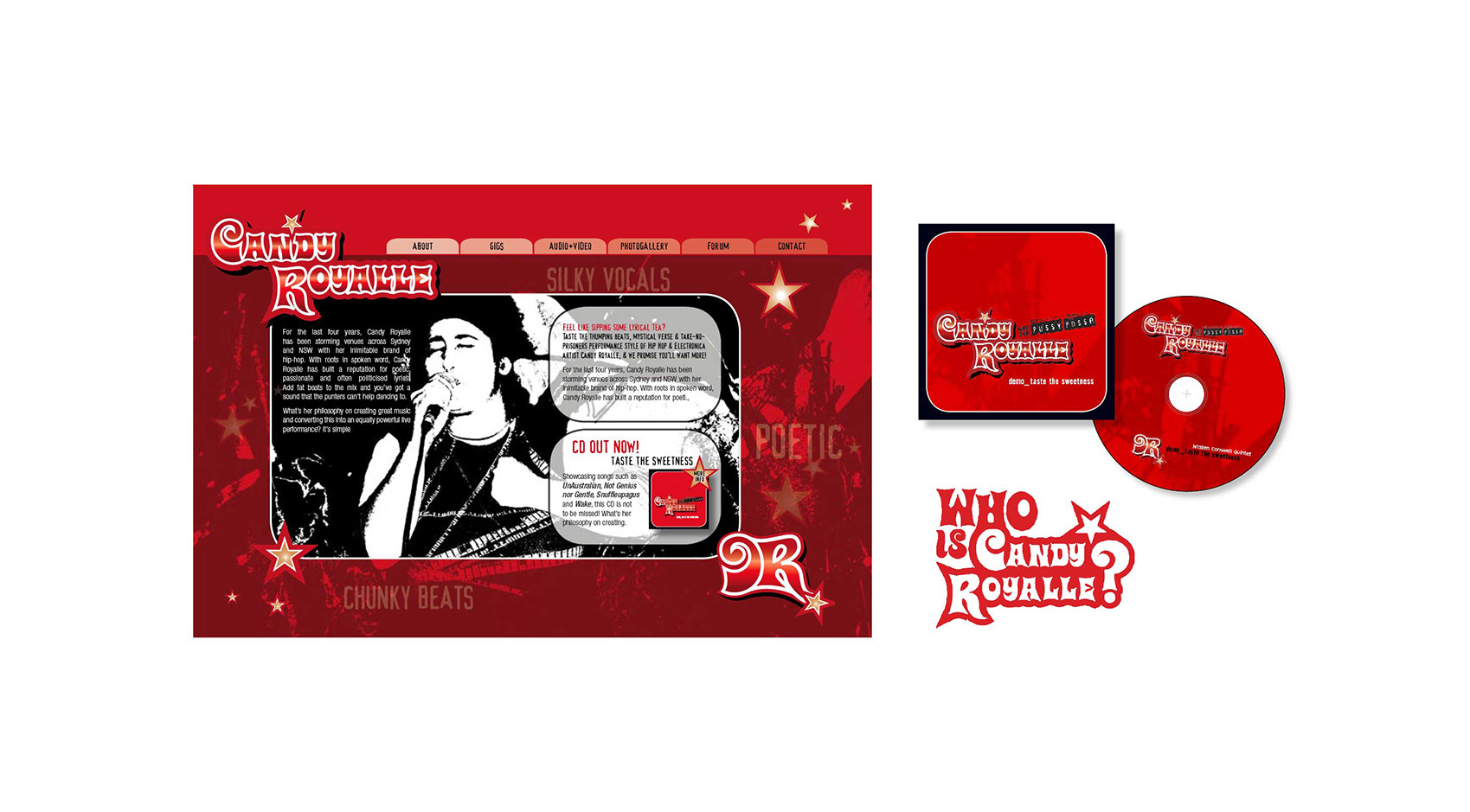Swivel Creative_Visual Communications_Candy Royalle_Brand Collateral & Website design
