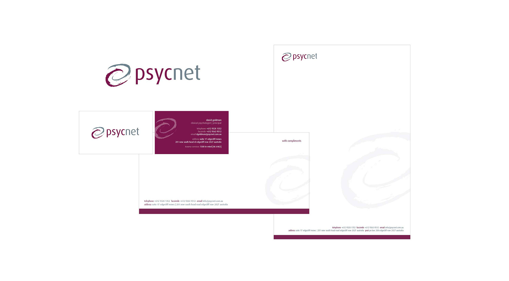 Swivel Creative_Visual Communications_Psycnet_Corporate Identity